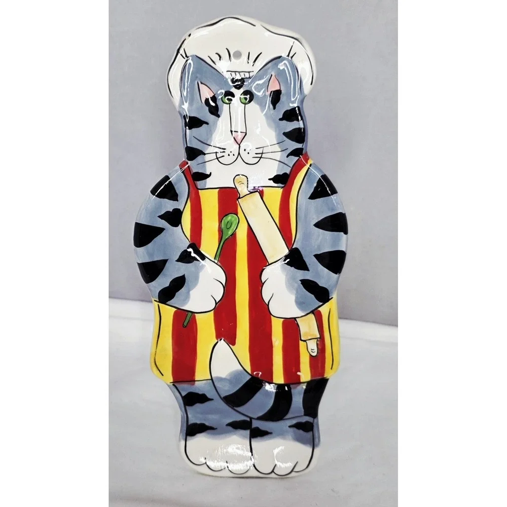 Very CollectibleCandace Reiter Designs Catzilla Cat Spoon Rest/ 2002 Hard Find